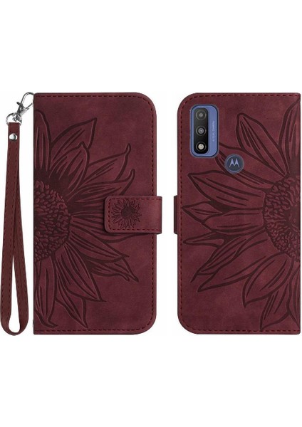 Motorola Moto G Saf 2021 Flip Cüzdan Telefon Kılıfı Için Kılıf ile Lüks Pu (Yurt Dışından)