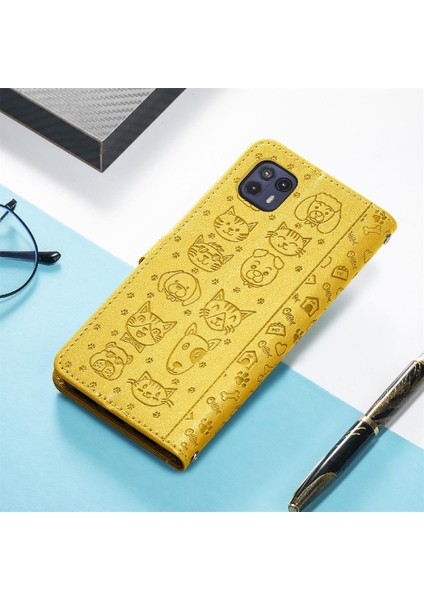 Moto G50 5g Flip Kapak Için Kılıf Darbeye Kısa Kayış Karikatür Hayvanlar (Yurt Dışından) fırsatları