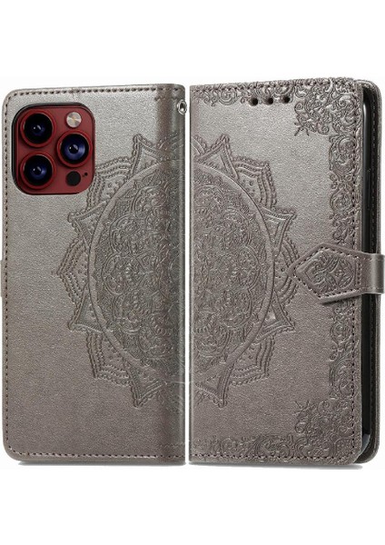 Iphone 15 Için Kılıf Promax Flip Kapak Zarif Desen Basit Iş (Yurt Dışından)