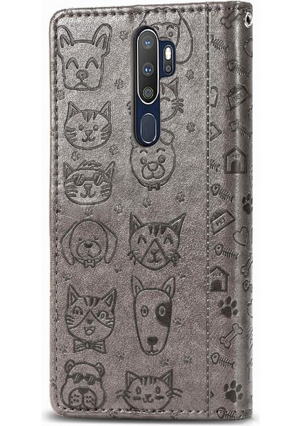 Oppo A5 2020/A9 2020 Için Kılıf Kısa Kayış Deri Kılıf Kapak Çevirin (Yurt Dışından) modelleri