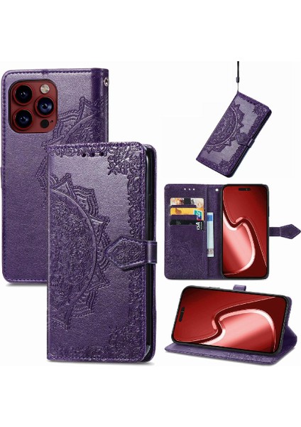 Iphone 15 Için Kılıf Promax Kapak Kapak Basit Iş Darbeye Deri (Yurt Dışından)