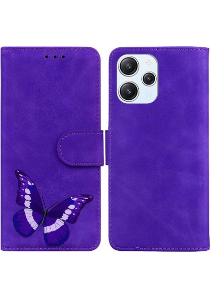Xiaomi Redmi Için 12 4g Kart Yuvaları Flip Case Folio Kapak Kelebek Cüzdan (Yurt Dışından)