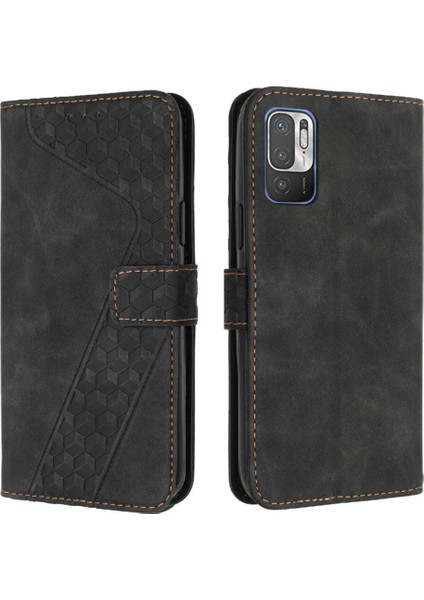 Telefon Kılıfı Için Xiaomi Redmi Not 10T Kickstand Manyetik Kapak Folio Cüzdan (Yurt Dışından)