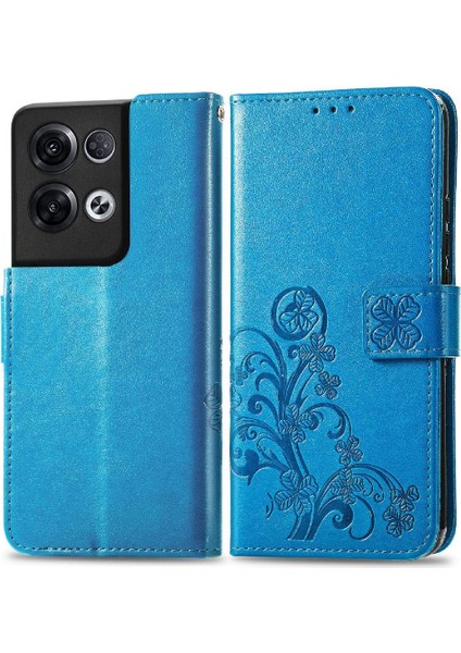 Oppo Oppo 8 Pro Flip Kapak Kılıf Için Dört Yapraklı Yonca Iş (Yurt Dışından)