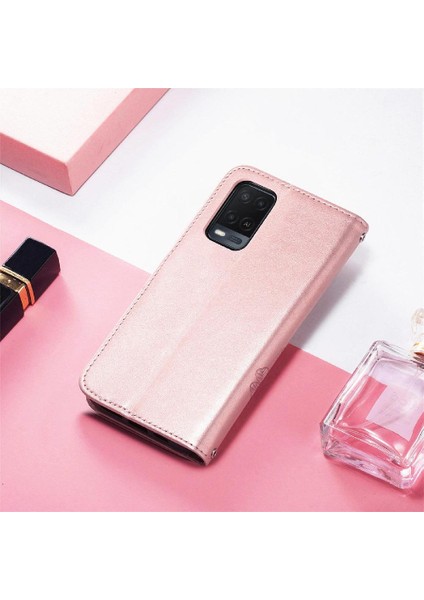 Oppo A54 4g Için Kılıf Kısa Kayış Dört Yapraklı Yonca Deri Kılıf Kapak Çevirin (Yurt Dışından) fırsatları