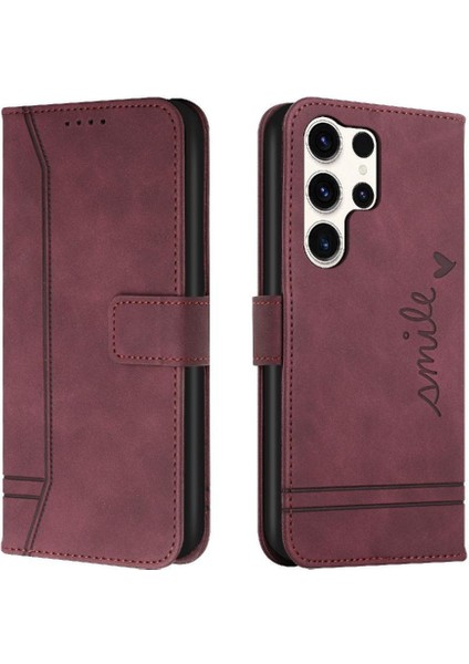 Samsung Galaxy S24 Ultra Kart Yuvaları Için Telefon Kılıfı Kapak El Kayışı Pu (Yurt Dışından)