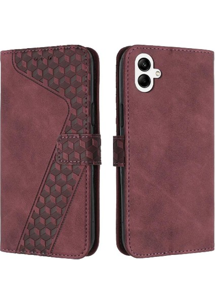 Samsung Galaxy A05 Manyetik Flip Folio Kickstand Kart Yuvaları Için Telefon Kılıfı (Yurt Dışından)