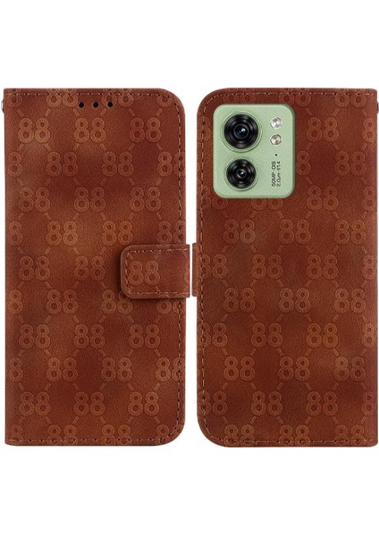 Motorola Kenar 40 Kickstand Pu Deri Cüzdan Kapak Kartı 8 Için Telefon Kılıfı (Yurt Dışından)