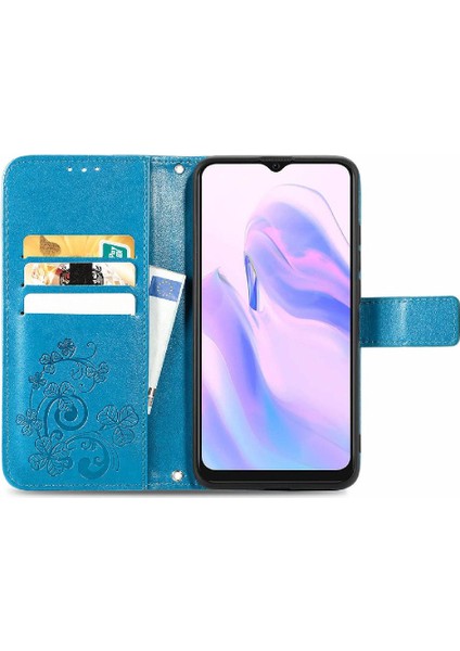 Blackview A70 Kısa Kayış Deri Kılıf Kapak Kapak Dört Yaprak (Yurt Dışından)