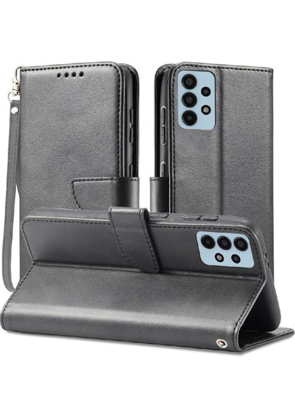 Kart Tutucu Kickstand Deri Folio ile Samsung Galaxy A13 4g Için Kılıf (Yurt Dışından)