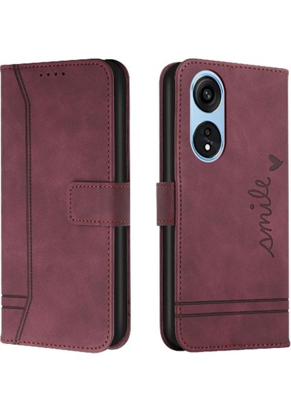 Oppo Phone 8t 5g Için Telefon Kılıfı Pu Deri El Kayışı Manyetik Kapatma Flip (Yurt Dışından)