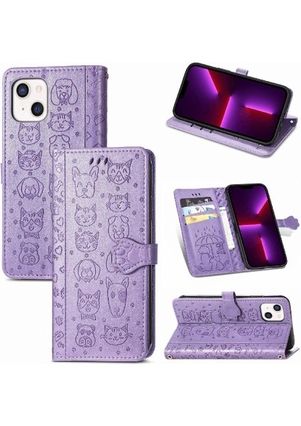 Iphone 13 Için Kılıf Kısa Kayış Darbeye Deri Kılıf Karikatür Hayvanlar (Yurt Dışından) fiyatları