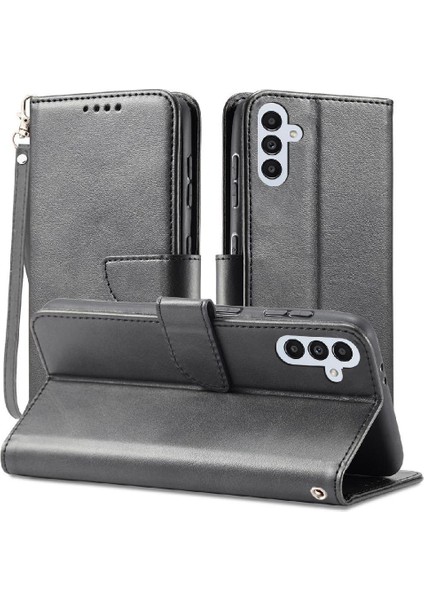 Kart Tutucu Kickstand Manyetik Karbon ile Samsung Galaxy A34 5g Için Kılıf (Yurt Dışından)