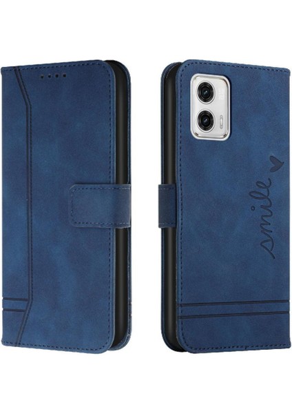 Motorola Moto G73 El Kayışı Flip Folio Cüzdan Kart Yuvaları Için Telefon Kılıfı (Yurt Dışından)