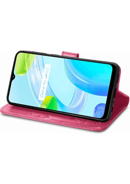 Realme C30 Dört Yapraklı Yonca Flip Kapak Için Kılıf Zarif Iş Deri (Yurt Dışından) fiyatları