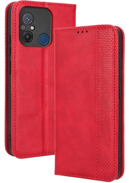 Xiaomi Redmi 12C Cüzdan Manyetik Kapatma Pu Deri Kılıf (Yurt Dışından)