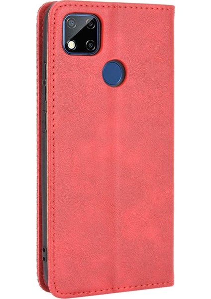 Xiaomi Redmi 10A Manyetik Kapatma Cüzdan Pu Deri Kılıf (Yurt Dışından)