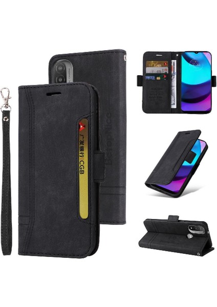 Motorola Moto E20/E30/E40 Kart Yuvaları Için Kılıf Cüzdan Kapak Kapak Tpu (Yurt Dışından)
