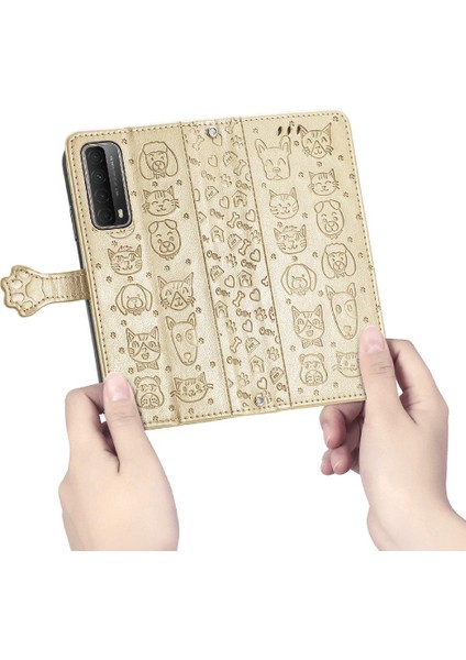 Huawei P Akıllı 2021 Karikatür Hayvanlar Için Kılıf Deri Kılıf Darbeye Çevir (Yurt Dışından) modelleri