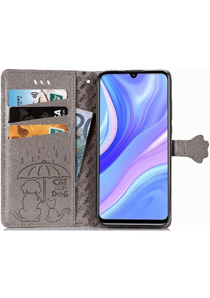 Huawei Y8P Kılıf Için Kılıf Kısa Kayış Karikatür Hayvanlar Kapak Çevirin (Yurt Dışından)