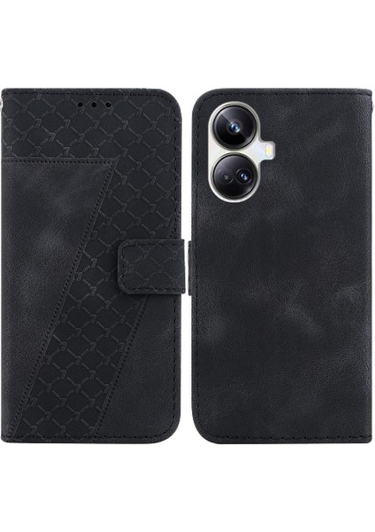Realme 10 Pro Artı Pu Deri Flip Folio Kapak Cüzdan Kart Için Telefon Kılıfı (Yurt Dışından)