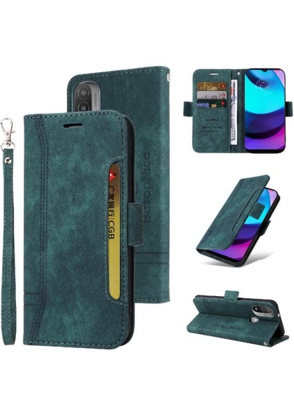 Motorola Moto E20/E30/E40 Kart Yuvaları Için Kılıf Cüzdan Kapak Kapak Tpu (Yurt Dışından)