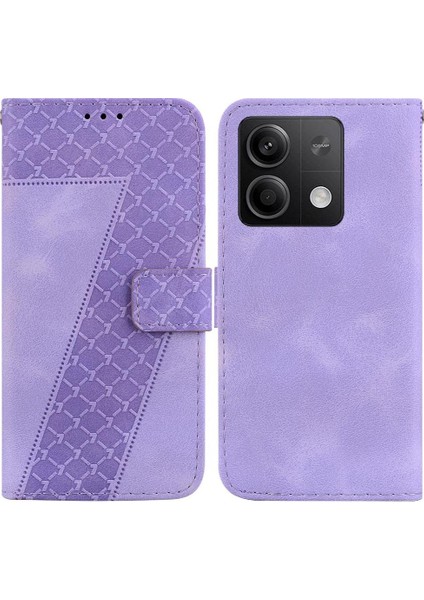 Telefon Kılıfı Için Xiaomi Redmi Not 13 5g Kabartmalı Desen Pu Deri Kart (Yurt Dışından)