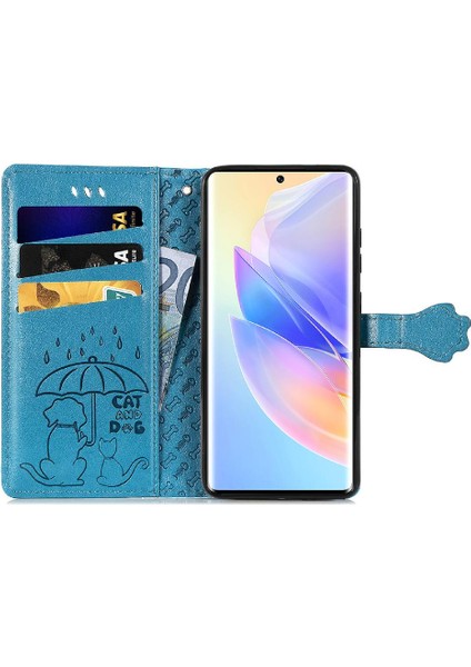 BDT Boutique Huawei Onur 60SE Darbeye Karikatür Hayvanlar Için Kılıf Kısa Kayış Flip (Yurt Dışından)