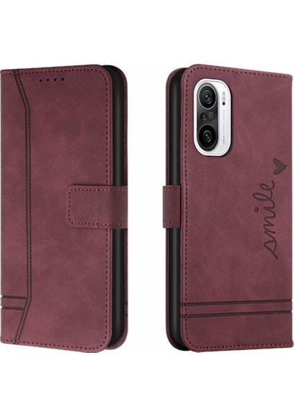 Telefon Kılıfı Için Xiaomi Poco F3 El Kayışı Flip Folio Cüzdan Manyetik Pu (Yurt Dışından)