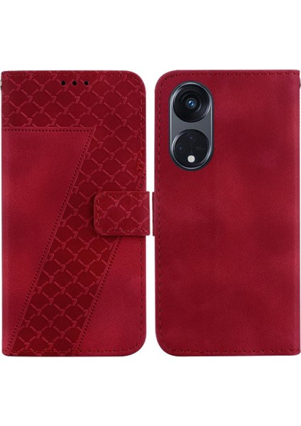 Oppo Phone 8t 5g Için Telefon Kılıfı Kabartmalı Desen Cüzdan Flip Folio Kapak Pu (Yurt Dışından)