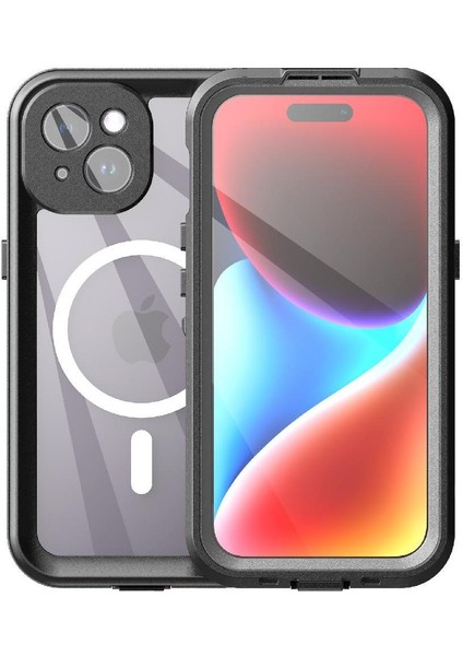 Iphone 15 Için Kılıf 12FT Askeri Darbeye Dayanıklı Ekran Koruyucu Manyetik (Yurt Dışından)