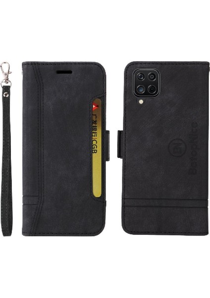 Samsung Galaxy A12 5g Tpu Deri Manyetik Kart Yuvaları Cüzdan Flip Case (Yurt Dışından)