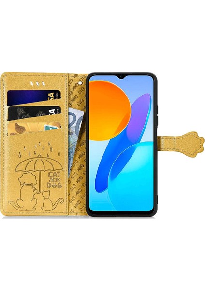 Huawei Onur X8 5g Karikatür Hayvanlar Için Kılıf Deri Kılıf Kapak Kapak Kısa (Yurt Dışından)