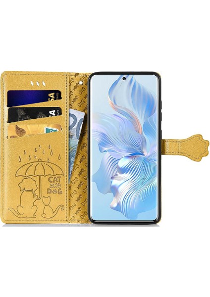 BDT Boutique Huawei Onur 80 Karikatür Hayvanlar Için Kılıf Darbeye Deri Kılıf Flip (Yurt Dışından)