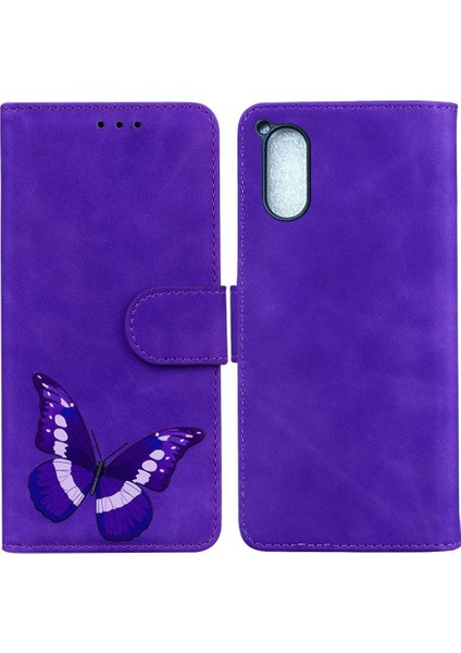 Sony Xperia 5 V Kelebek Cüzdan Flip Için Kılıf Folio Kapak Kart Yuvaları (Yurt Dışından)