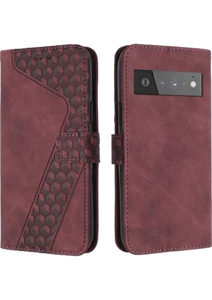 Google Pixel 6 Pro Cüzdan Kickstand Manyetik Flip Folio Için Telefon Kılıfı (Yurt Dışından)