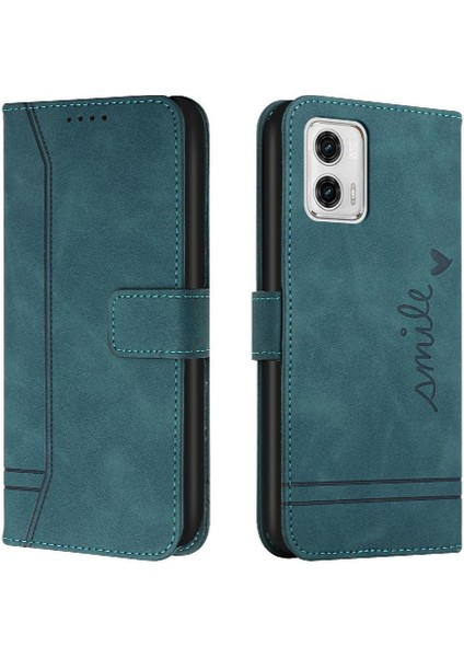 Motorola Moto G73 El Kayışı Flip Folio Cüzdan Kart Yuvaları Için Telefon Kılıfı (Yurt Dışından)