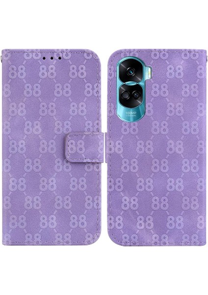 Onur 90 Lite Için Telefon Kılıfı Kart Tutucu Cüzdan Kapak Çift 8 Kabartmalı Pu (Yurt Dışından)
