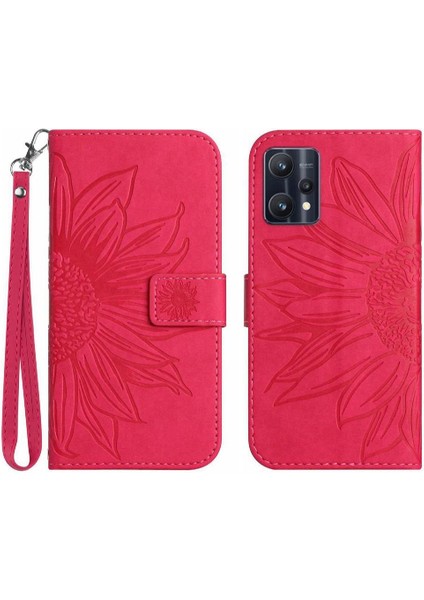 Kart Yuvaları ile Realme 9 4g Için Kılıf Tutucu Flip Cüzdan Telefon Kılıfı Lüks (Yurt Dışından)