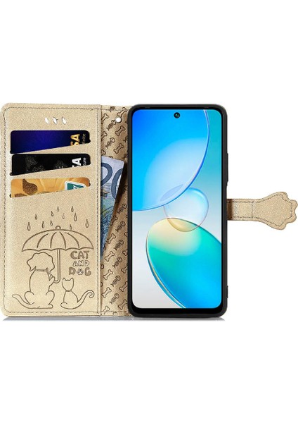 BDT Boutique Infinix Sıcak 12 Flip Kapak Darbeye Kısa Kayış Karikatür Hayvanlar Için Kılıf (Yurt Dışından)