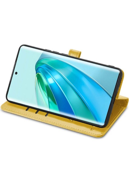 Huawei Onur X9A Karikatür Hayvanlar Için Kılıf Kısa Kayış Deri Kılıf Flip (Yurt Dışından)