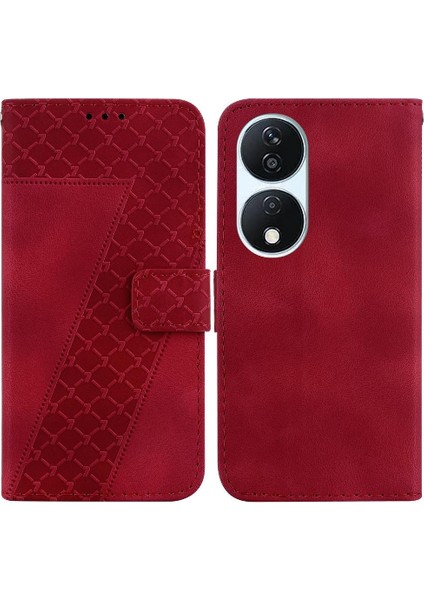 Onur X7B Kart Yuvası Fonksiyonu Için Telefon Kılıfı Flip Folio Kapak Kabartmalı Pu (Yurt Dışından)