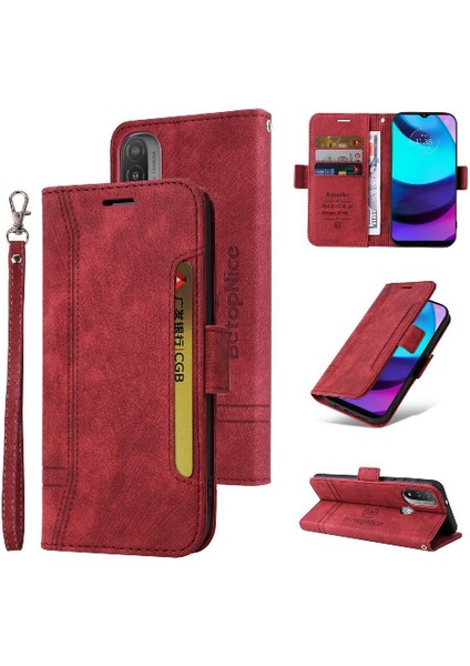 Motorola Moto E20/E30/E40 Kart Yuvaları Için Kılıf Cüzdan Kapak Kapak Tpu (Yurt Dışından)