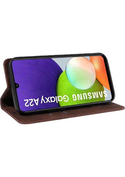 Samsung Galaxy A22 4g Koruyucu Pu Deri Manyetik Folio Cüzdan (Yurt Dışından) indirimleri