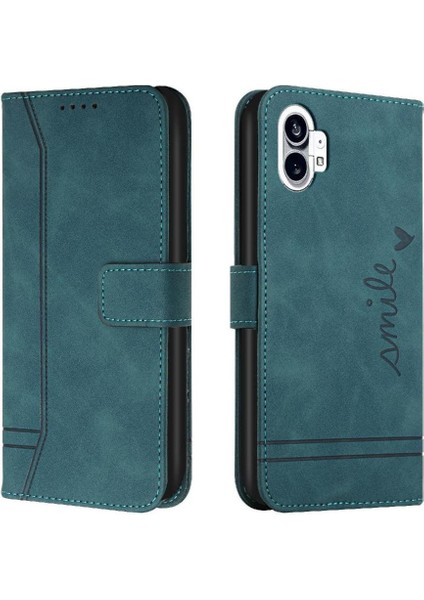 Nothing Telefon Kılıfı Telefon 1 Flip Folio Cüzdan Manyetik Kapatma Kartı Pu (Yurt Dışından)