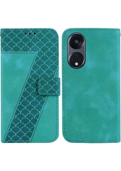 Oppo Phone 8t 5g Için Telefon Kılıfı Kabartmalı Desen Cüzdan Flip Folio Kapak Pu (Yurt Dışından)