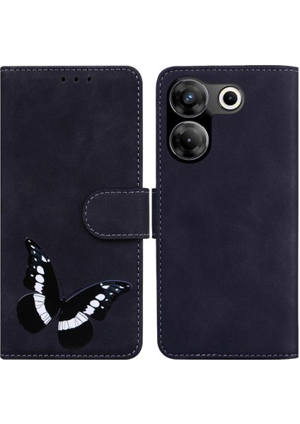 Tecno Camon 20 Cüzdan Renk Baskılı Kelebek Kart Yuvaları Için Kılıf Çevirin (Yurt Dışından)