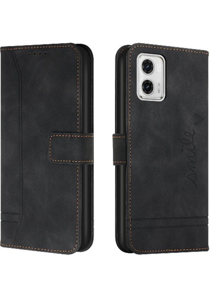 Motorola Moto G73 El Kayışı Flip Folio Cüzdan Kart Yuvaları Için Telefon Kılıfı (Yurt Dışından)