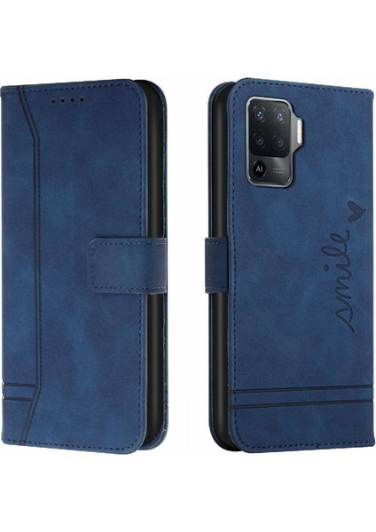 Oppo Phone 5 Lite Için Telefon Kılıfı Kart Yuvaları Kapak Pu Deri El Kayışı (Yurt Dışından)