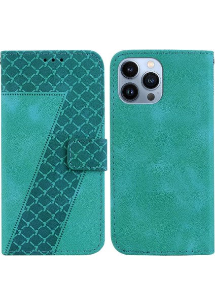 Iphone 15 Için Telefon Kılıfı Pro Max Pu Deri Kabartmalı Desen Flip Folio (Yurt Dışından)